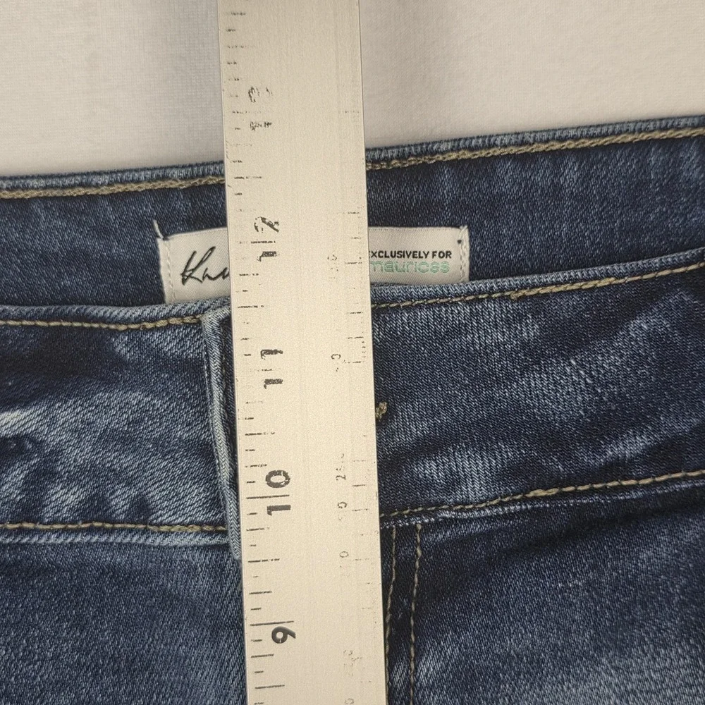 KanCan Shorts‎ Womens Size 18 High Rise Distressed Blue Denim Bottoms New